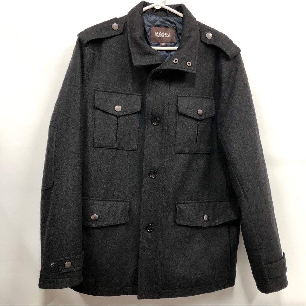Michael Michael Kors Wool Blend Coat Quilted Lining Men's Size Medium